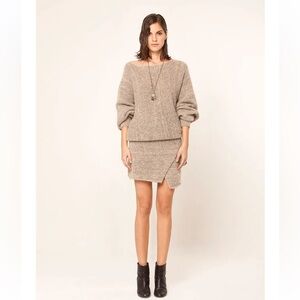 NWOT New AYNI Lupuna Asymmetrical Alpaca Sweater Dress Sz M Made In Peru